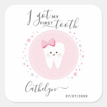 J'ai eu ma première denture Bébé Fille Tething Dat