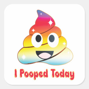 Sticker Carré j'ai fait caca aujourd'hui apprentissage propreté