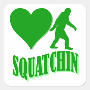Sticker Carré J'ai le coeur squatchine
