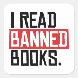 Sticker Carré J'Ai Lu Des Livres Interdits