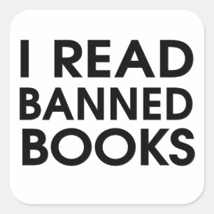 Sticker Carré J'Ai Lu Des Livres Interdits
