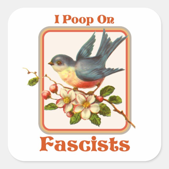 Sticker Carré J'ai mis les fascistes au poing (Devant)