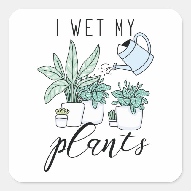 Sticker Carré J'ai reçu mes Plantes (Devant)