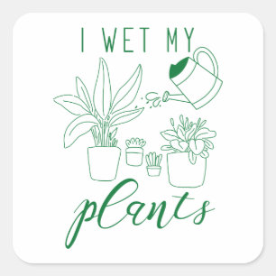 Sticker Carré J'ai reçu mes Plantes
