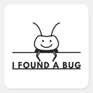 Sticker Carré J'ai trouvé un bug