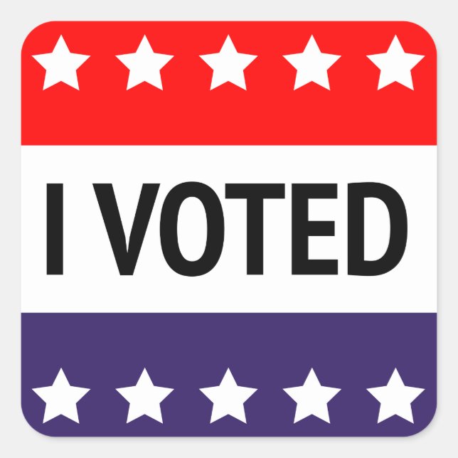 Sticker Carré J'ai voté (Devant)