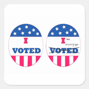 Sticker Carré J'ai voté, je suis désolé