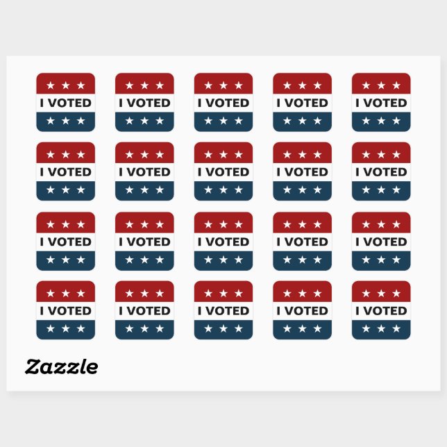 Sticker Carré J'Ai Voté Le Décal Électoral 2024 (Feuille)