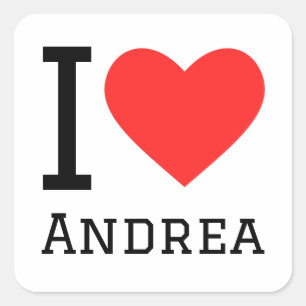 Sticker Carré J'aime andrea