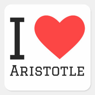 Sticker Carré J'aime Aristote
