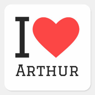 Sticker Carré J'aime arthur