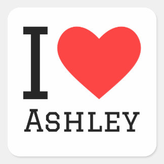 Sticker Carré J'aime ashley