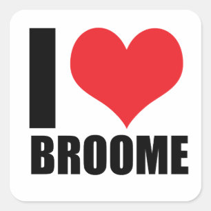 Sticker Carré J'aime Broome