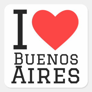 Sticker Carré J'aime Buenos Aires