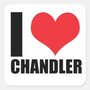 Sticker Carré J'aime Chandler