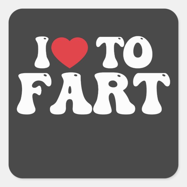 Sticker Carré J'Aime Faire Super (Devant)