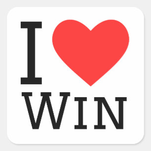 Sticker Carré J'aime gagner