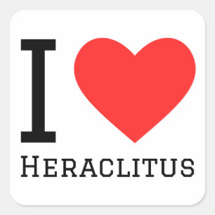 Sticker Carré J'aime Heraclitus