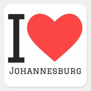 Sticker Carré J'aime Johannesburg