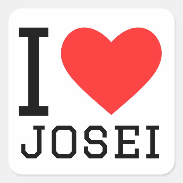 Sticker Carré J'aime josei (Devant)