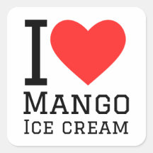 J'aime la crème glacée à la mangue