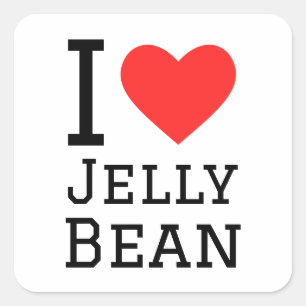 Sticker Carré J'aime la gelée