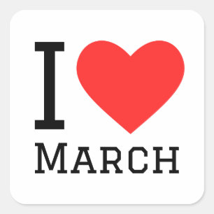 Sticker Carré J'aime la marche