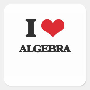 Sticker Carré J'aime l'algèbre