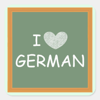 Sticker Carré J'aime l'allemand