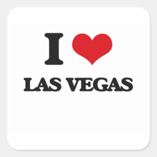 Sticker Carré J'aime Las Vegas