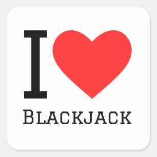 Sticker Carré J'aime le blackjack