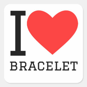 Sticker Carré J'aime le bracelet