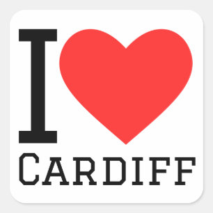 Sticker Carré J'aime le coeur