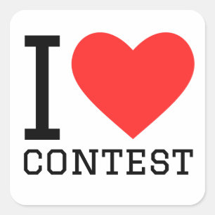 Sticker Carré J'aime le concours