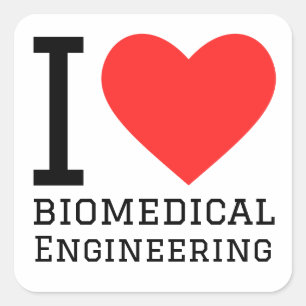 Sticker Carré J'aime le génie biomédical