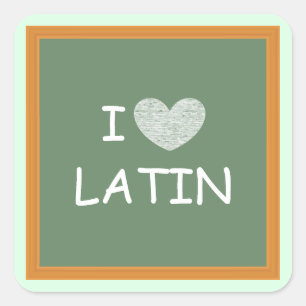 Sticker Carré J'aime le latin