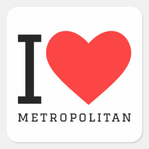 Sticker Carré J'aime le métropolitain