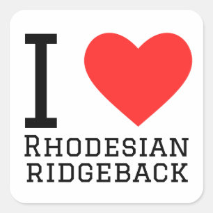 Sticker Carré J'aime le rasage rhodésien