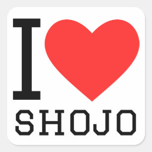 Sticker Carré J'aime le shojo