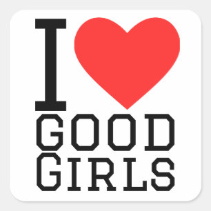 Sticker Carré J'aime les bonnes filles