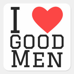 Sticker Carré J'aime les bons hommes