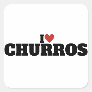 Sticker Carré J'aime les churros