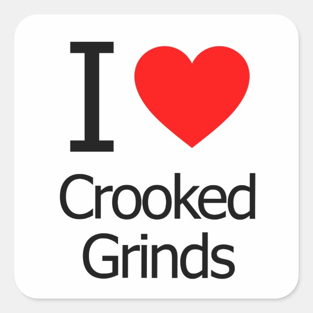 Sticker Carré J'Aime Les Grinds Croisés (Devant)