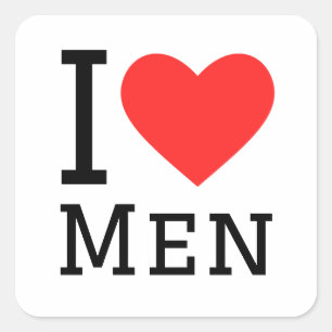 Sticker Carré J'aime les hommes