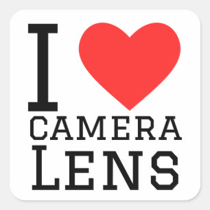 Sticker Carré J'aime les lentilles