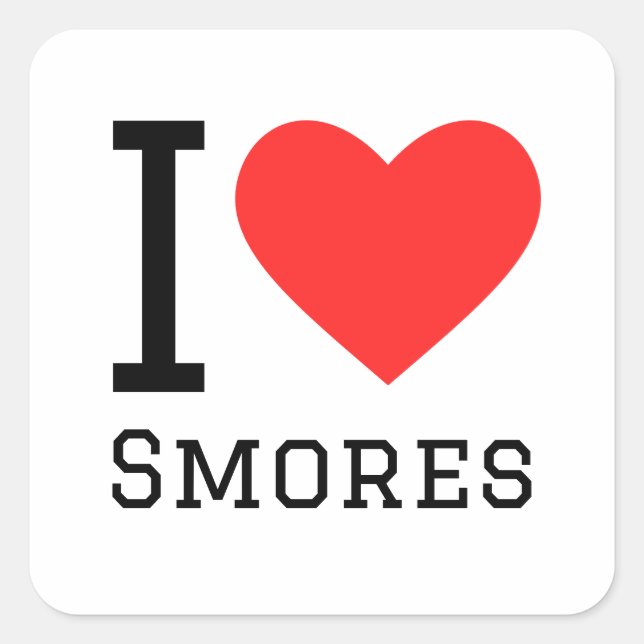 Sticker Carré J'aime les mortels (Devant)