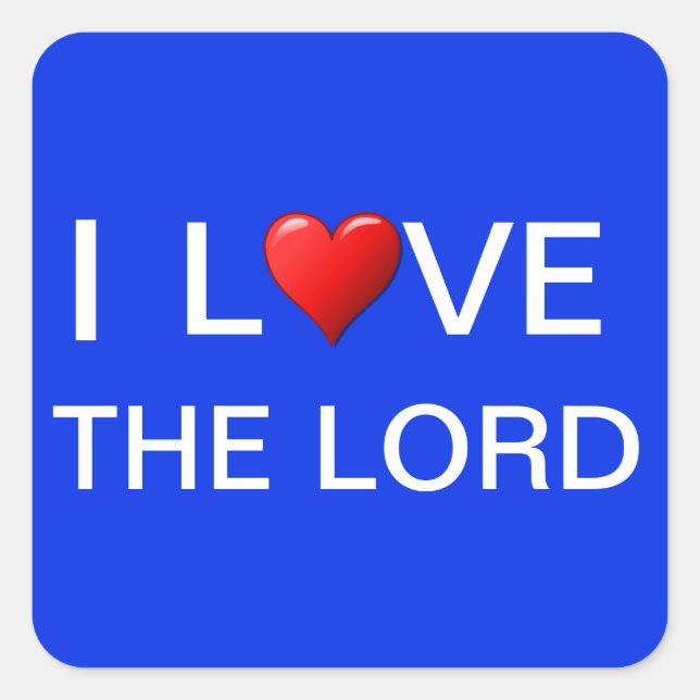 STICKER CARRÉ J'AIME L'ÉTERNEL (Devant)