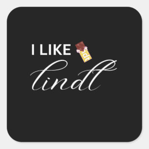 Sticker Carré j'aime lindt