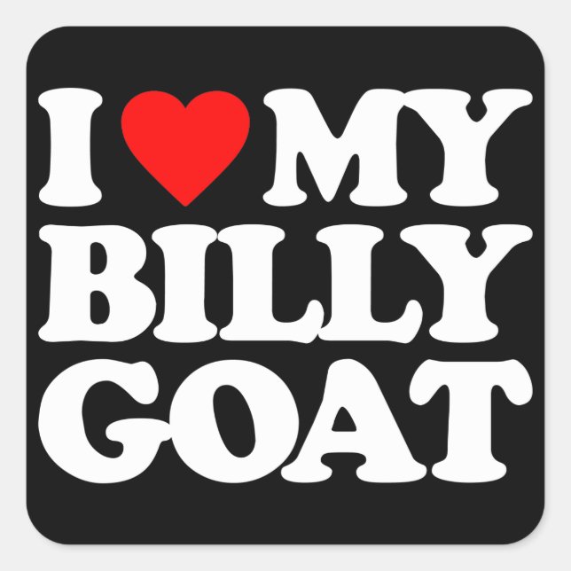 STICKER CARRÉ J'AIME MA CHÈQUE BILLY (Devant)