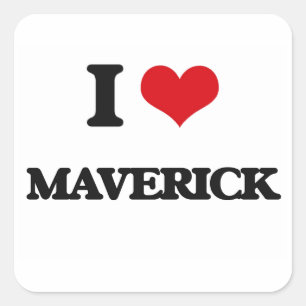 Sticker Carré J'aime Maverick